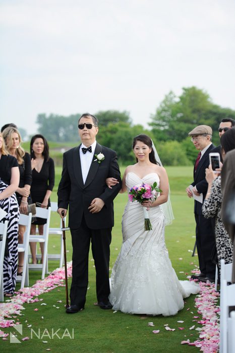 illinois golf course wedding photo