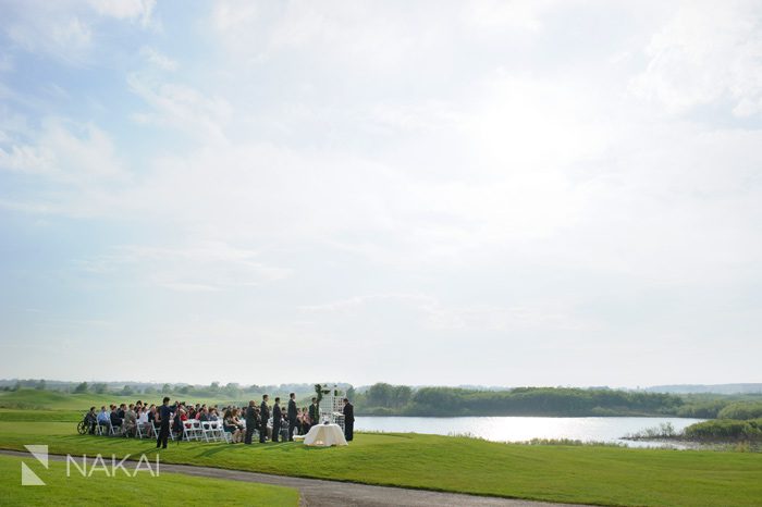 illinois golf course wedding photo