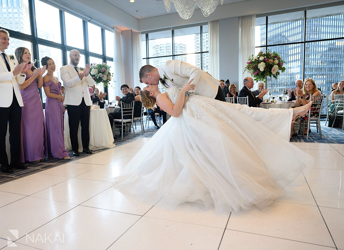 royal Sonesta chicago downtown wedding reception first dance