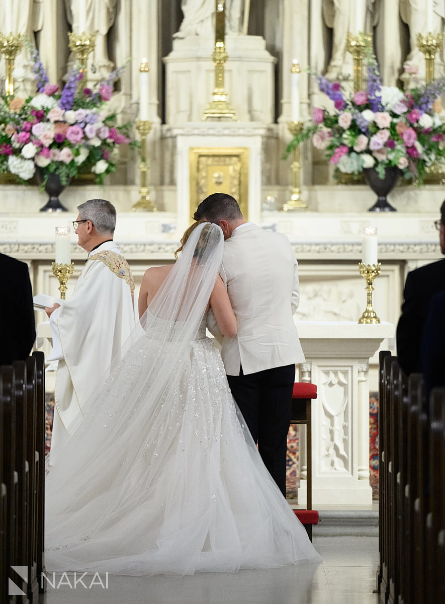 st james chapel chicago wedding photos bride groom