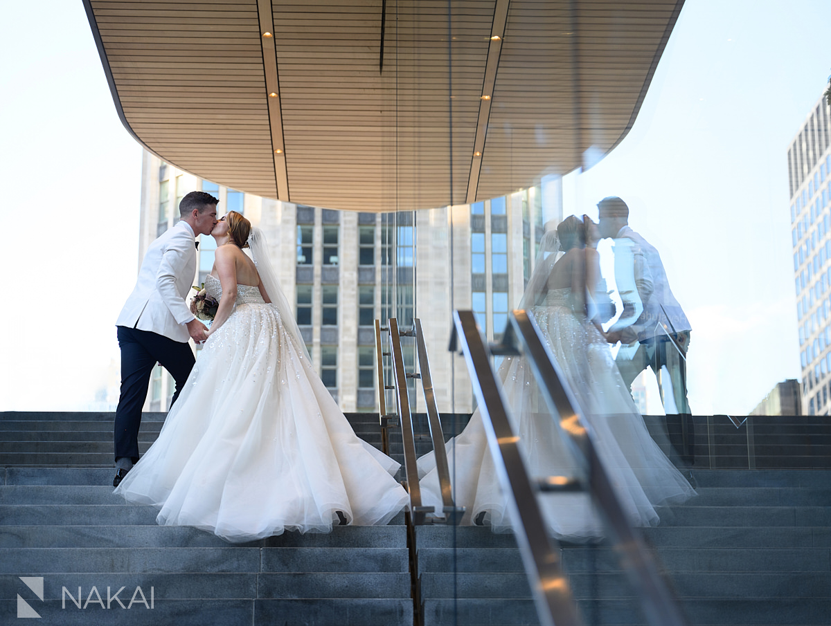 downtown Chicago wedding photographer bride groom