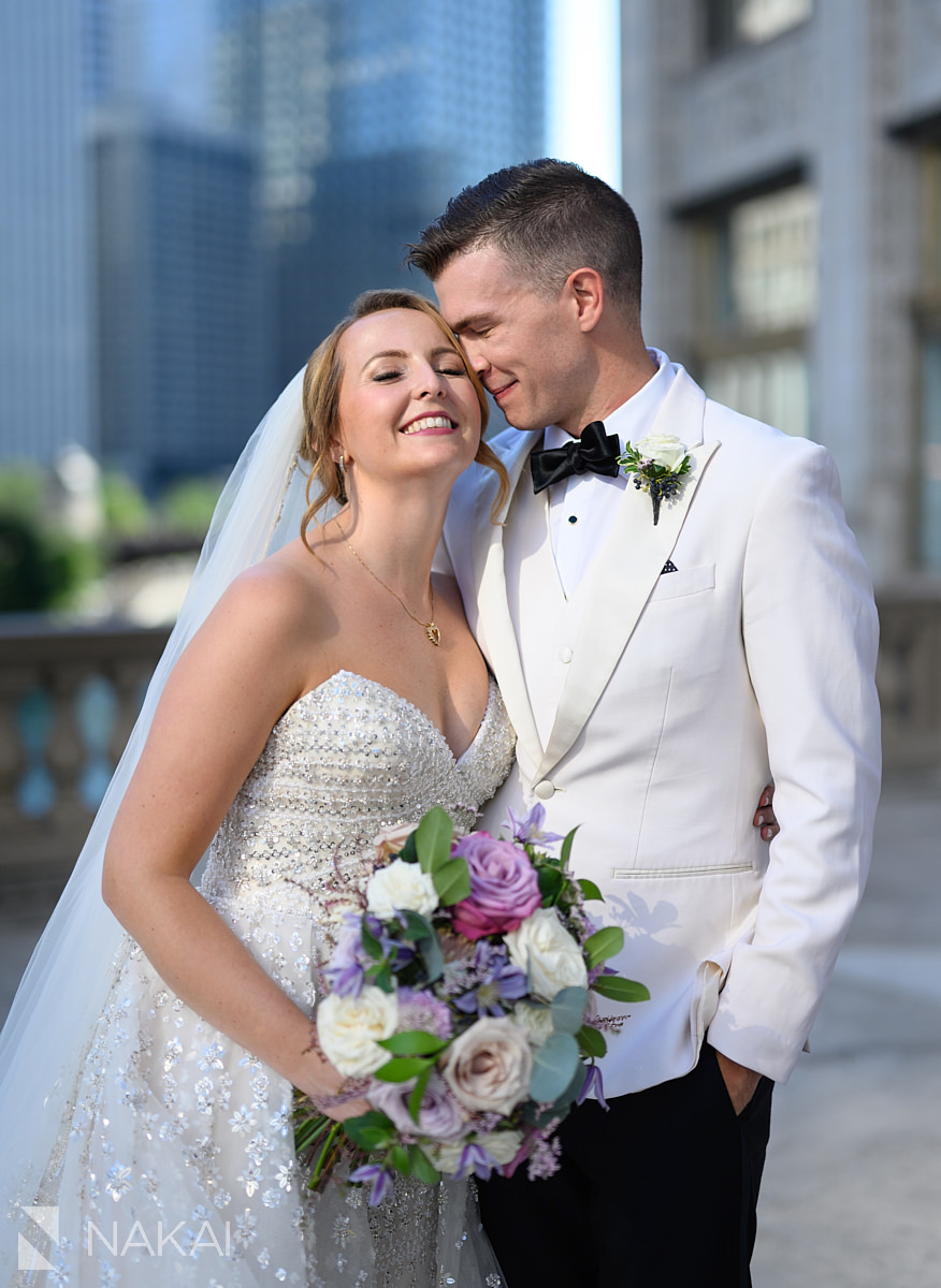 Wrigley building wedding photos bride groom