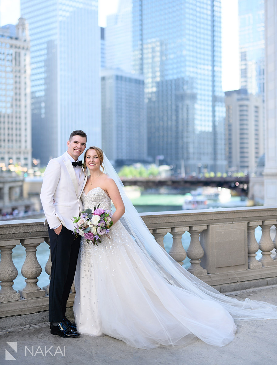 Wrigley building wedding photos bride groom