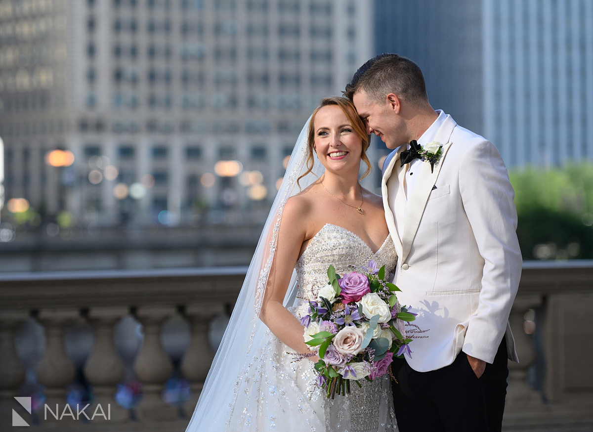 Wrigley building wedding pictures bridal party