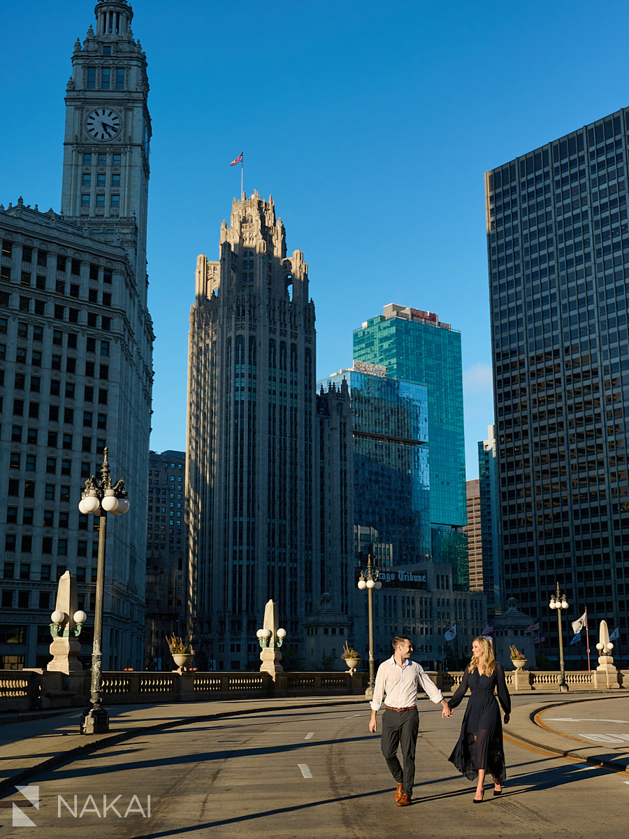 engagement photos chicago upper wacker drive