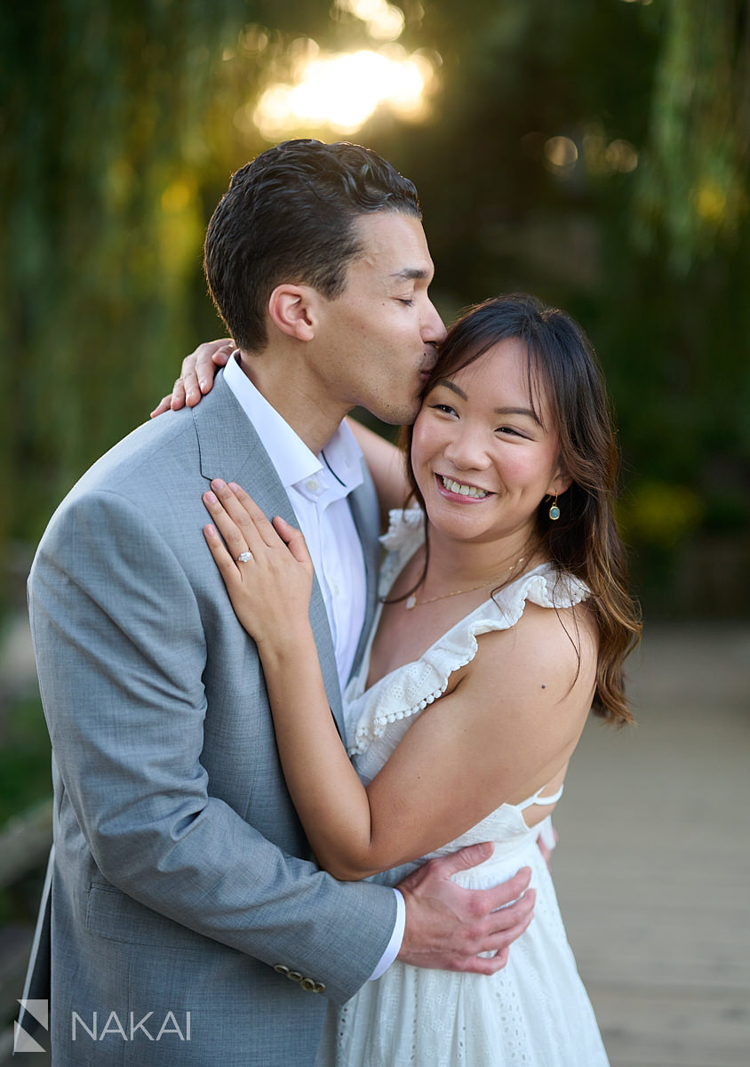 chicago botanic garden engagement photos cute couple