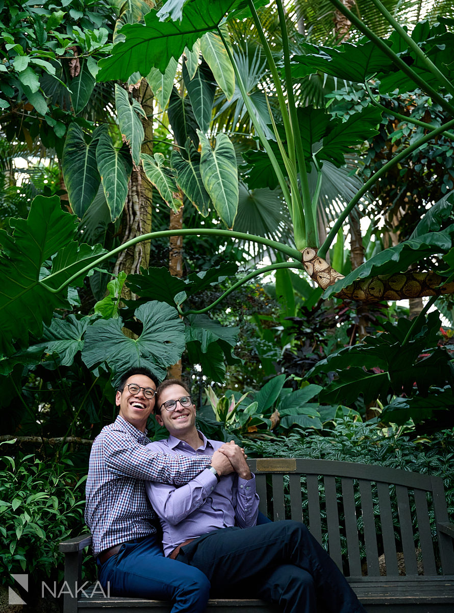 lincoln park conservatory engagement pictures same sex couple