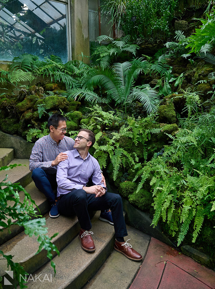 lincoln park conservatory engagement pictures same sex couple