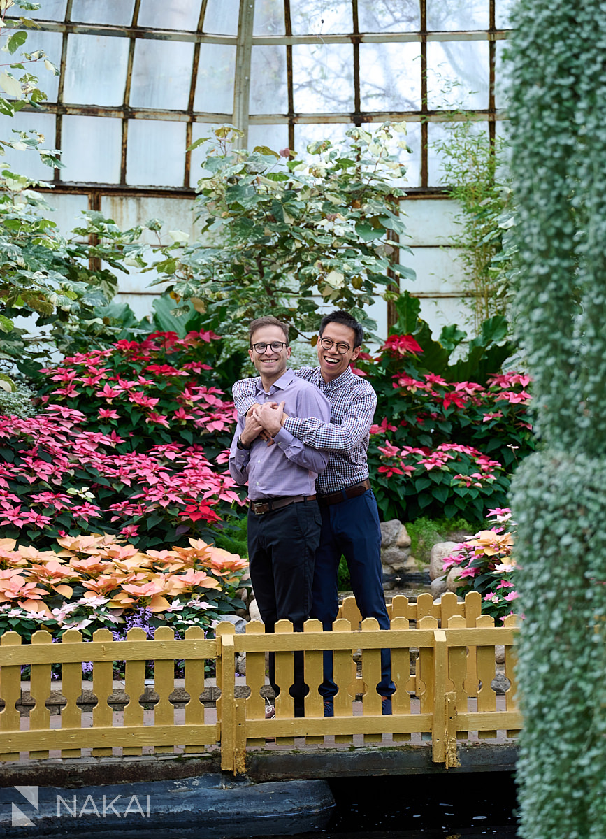 lincoln park conservatory engagement pictures same sex couple