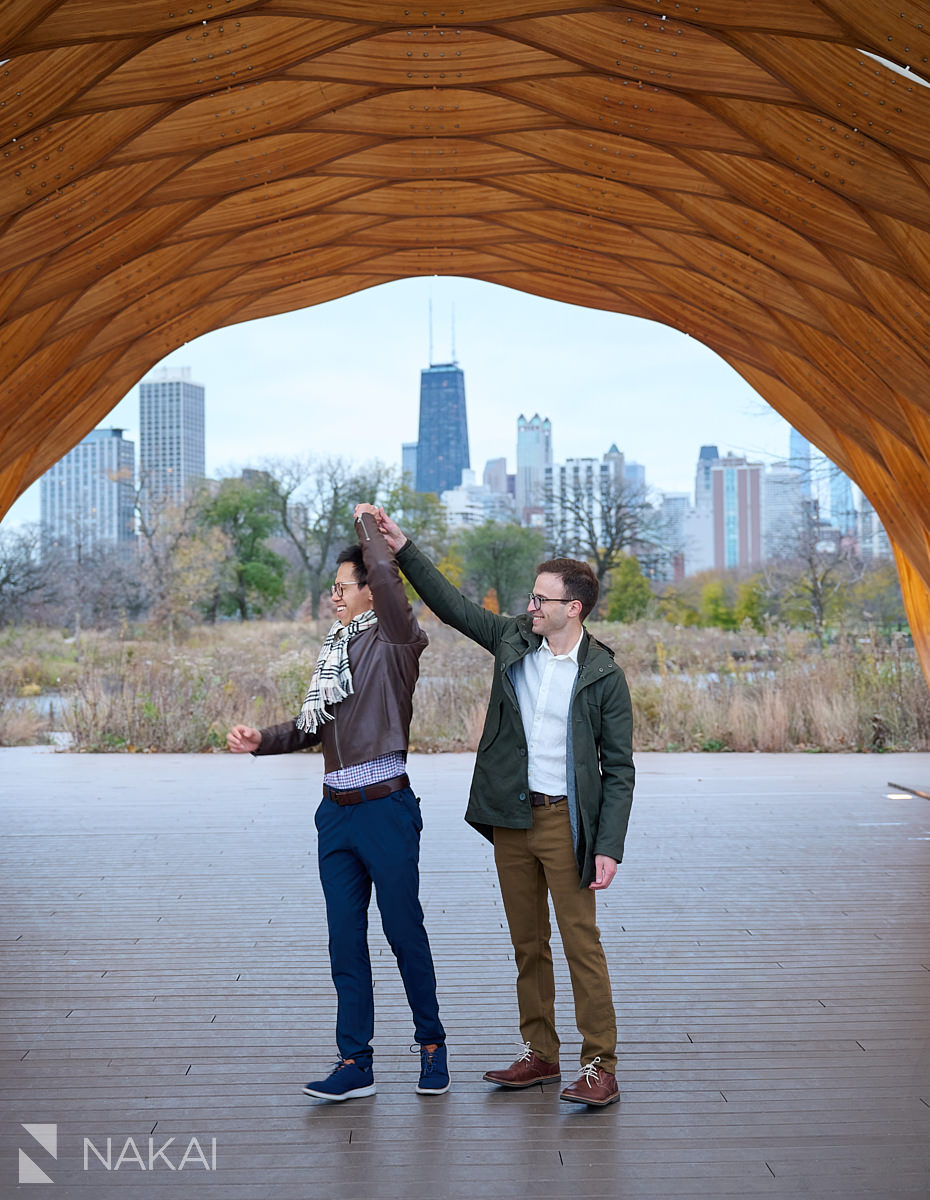 honeycomb in lincoln park engagement photos same sex couple